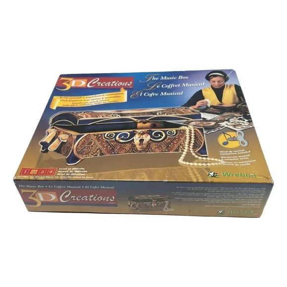 Wrebbit 3D Creations The Music  Box Working Music Sealed Craft New - Picture 3 of 10